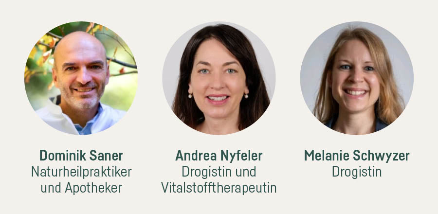 Das SanerNatur-Expertenteam: Dominik Saner, Andrea Nyfeler und Melanie Schwyzer