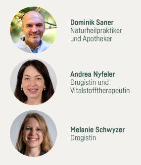 Das SanerNatur-Expertenteam: Dominik Saner, Andrea Nyfeler und Melanie Schwyzer