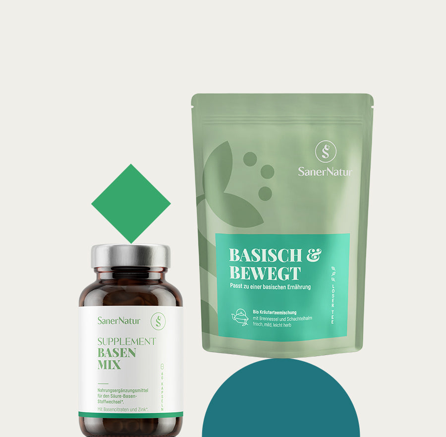 Basen-Bundle – enthält Supplement Basen Mix und Bio-Teemischung Basisch & Bewegt