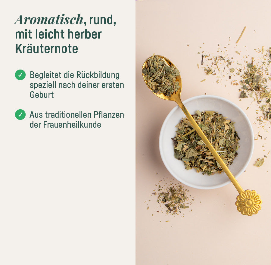 Bio-Teemischung Wochenbett No. 1 – aromatisch, rund, mit leicht herber Kräuternote, Begleitung nach der Geburt