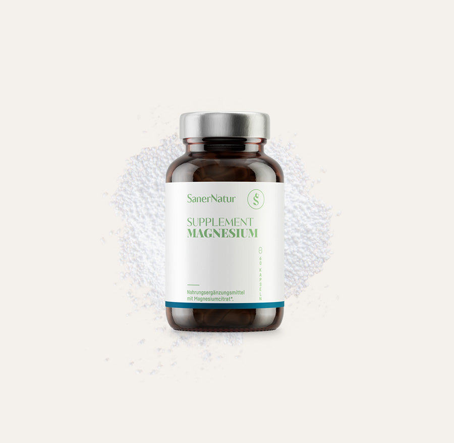 Supplement Magnesium – Dose mit Pulver