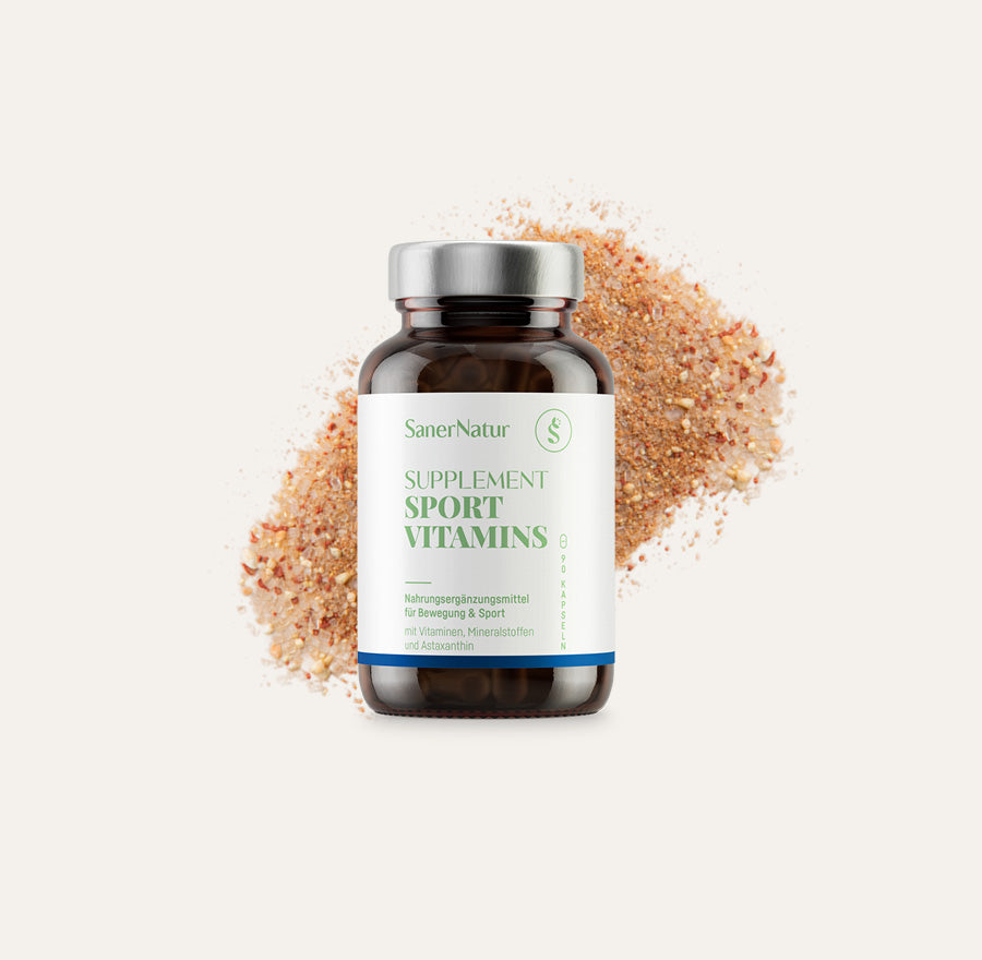 Supplement Sport Vitamins – Dose mit Pulver