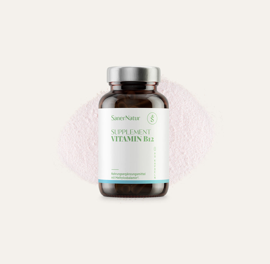 Supplement Vitamin B12 – Dose mit Pulver