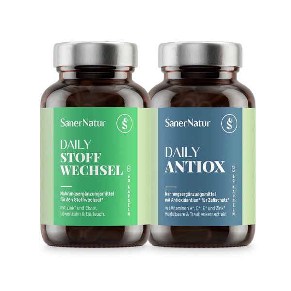Haut-Bundle akut – enthält Daily Antiox und Daily Stoffwechsel