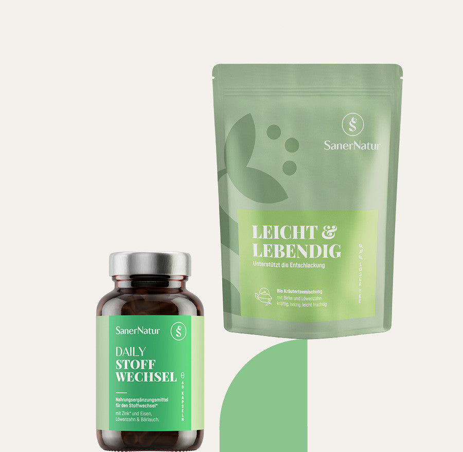Stoffwechsel Duo – enthält Daily Stoffwechsel und Bio-Teemischung Leicht & Lebendig