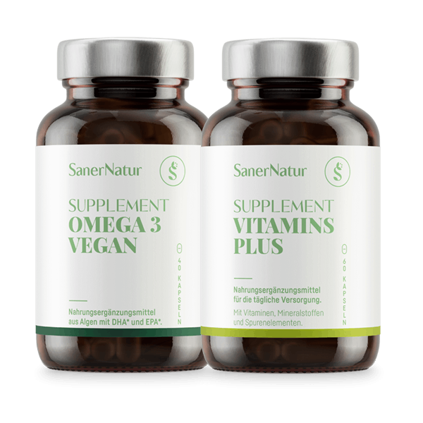 Good-Aging-Bundle – enthält Supplement Vitamins Plus und Supplement Omega 3 Vegan