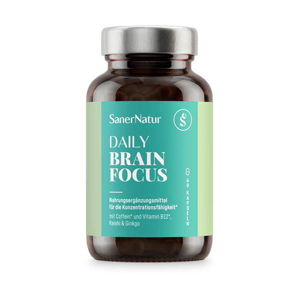 Daily Brain Focus – Dose mit Pflanzen: Mariendistel, Ginkgo, Rosenwurz, Reishi