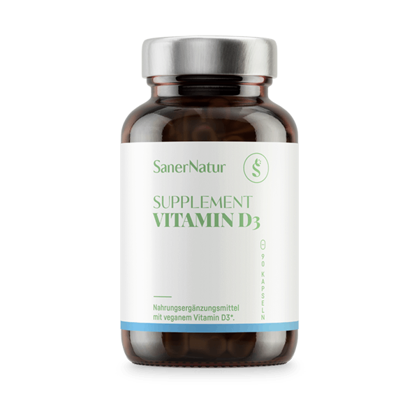 Supplement Vitamin D3 Kapseln – Dose mit Pulver