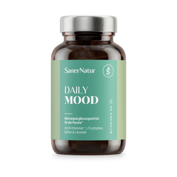 Daily Mood – Dose mit Pflanzen: Lavendel, Löwenzahn, Safran, Hericium